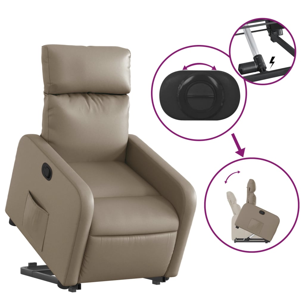 Fauteuil Inclinable Similicuir Cappuccino