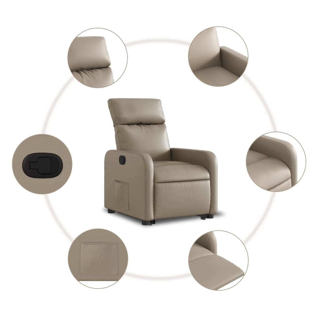 Fauteuil Inclinable Similicuir Cappuccino