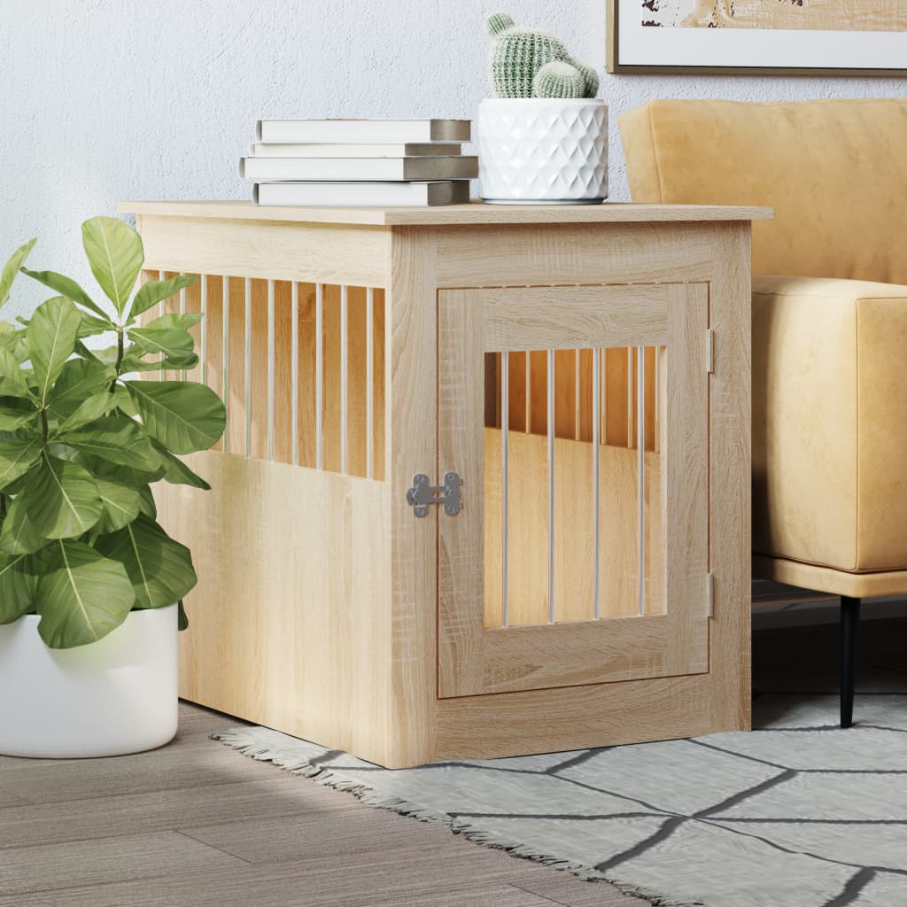 Meuble De Cage Pour Chiens 64,5X80X71Cm Bois D'ingénierie