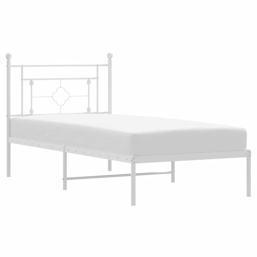 Cadre De Lit Métal Sans Matelas Et Tête De Lit