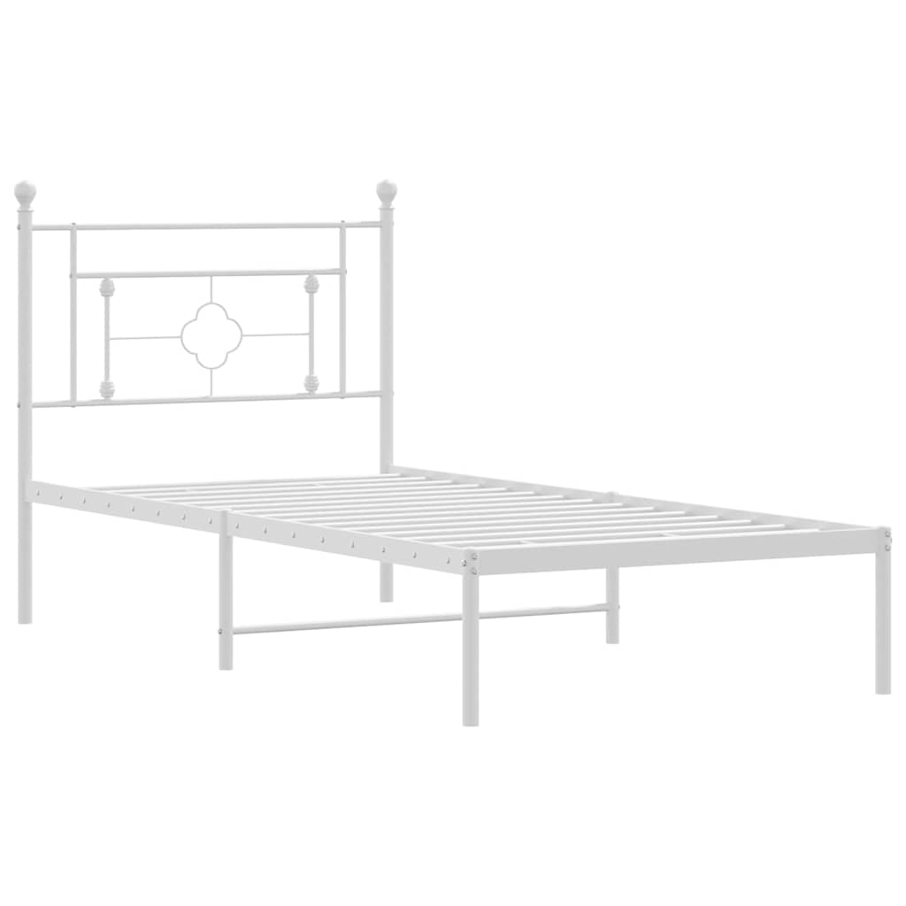 Cadre De Lit Métal Sans Matelas Et Tête De Lit