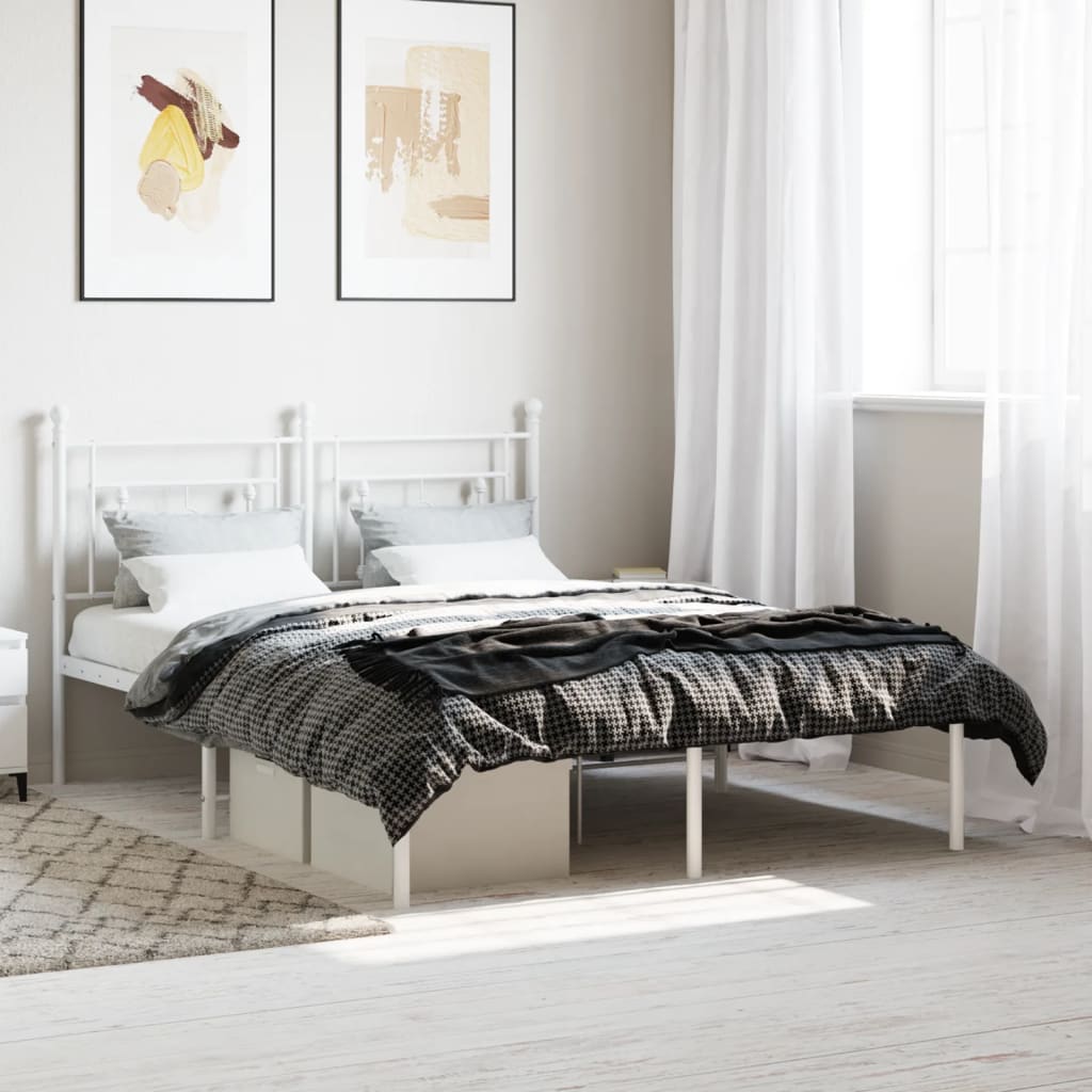 Cadre De Lit Métal Sans Matelas Et Tête De Lit