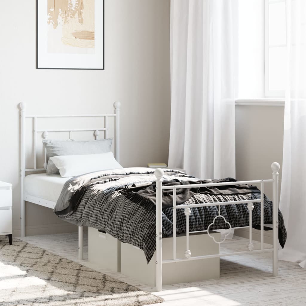 Cadre De Lit Métal Sans Matelas Et Tête De Lit
