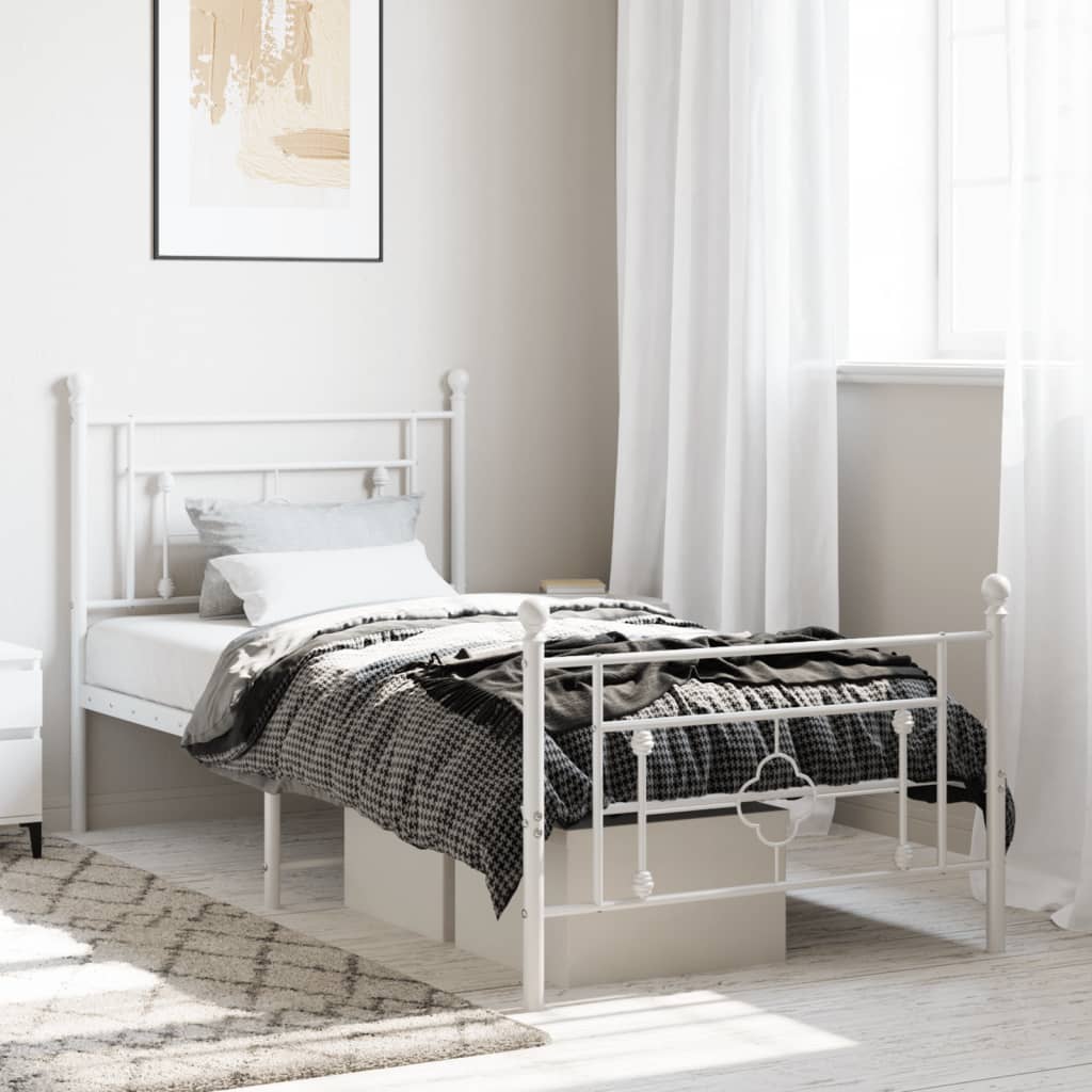 Cadre De Lit Métal Sans Matelas Et Tête De Lit