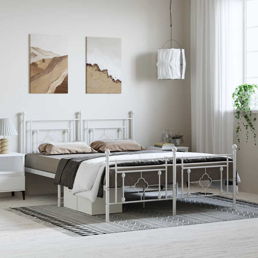 Cadre De Lit Métal Sans Matelas Et Tête De Lit