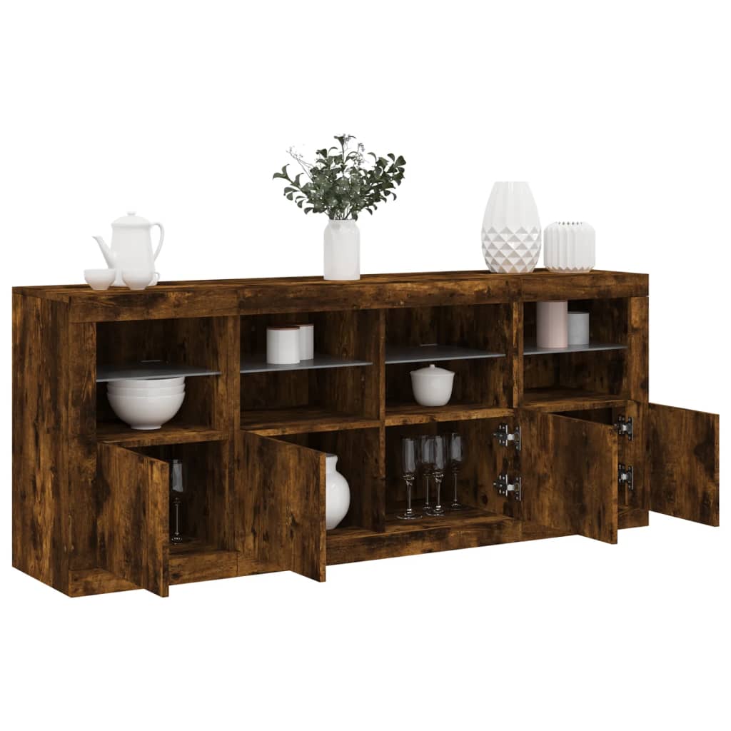 Buffet Avec Lumières Led 163X37X67 Cm