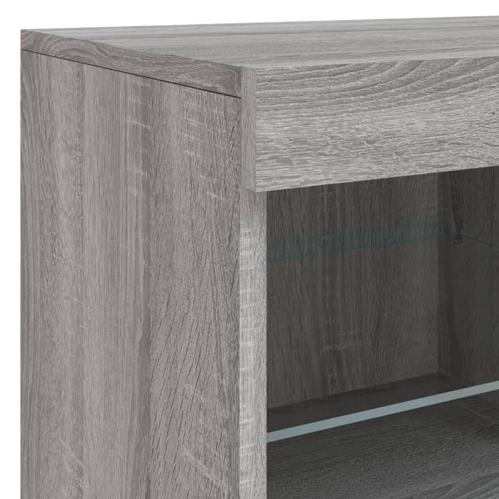 Buffet Avec Lumières Led 163X37X67 Cm