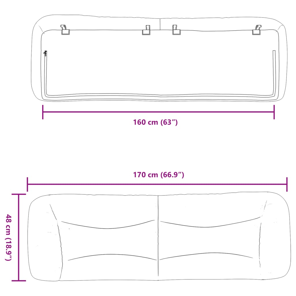 Coussin De Tête De Lit Hvar Tissu