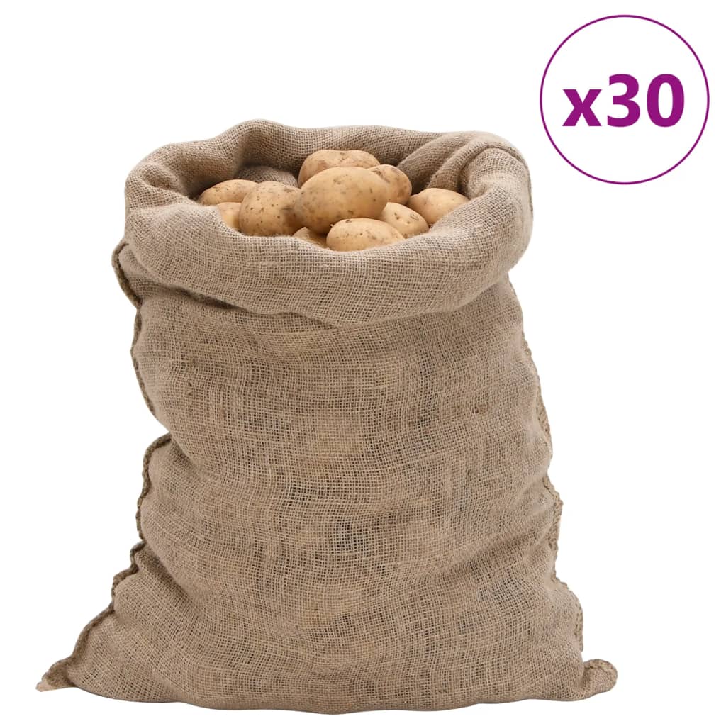 Sacs En Jute 30 Pcs 100 % Jute 220 G/M²
