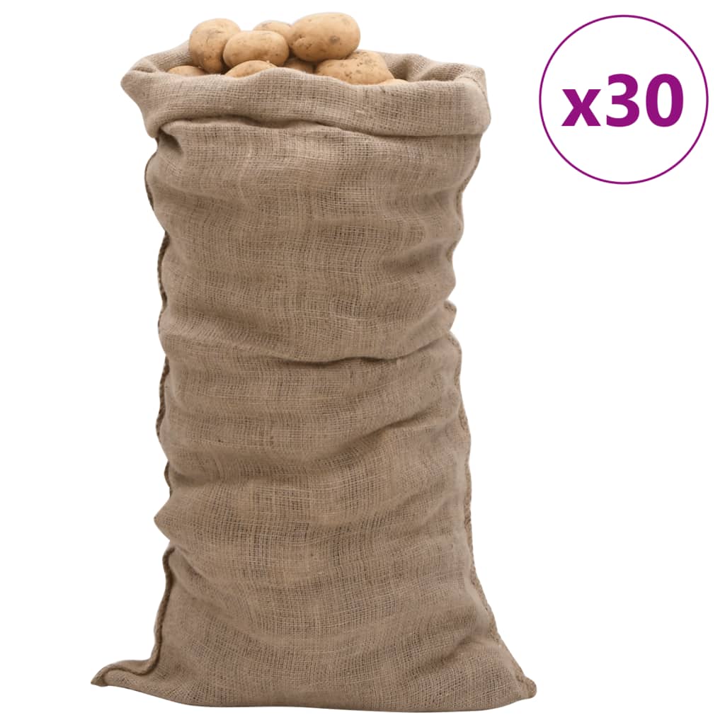 Sacs En Jute 30 Pcs 100 % Jute 220 G/M²