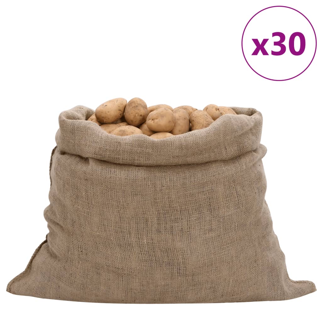 Sacs En Jute 30 Pcs 100 % Jute 220 G/M²