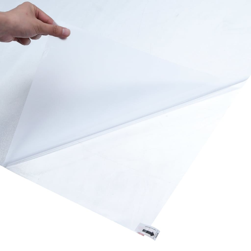 Film De Fenêtre Statique Dépoli Gris 60X2000 Cm Pvc Gris Givré
