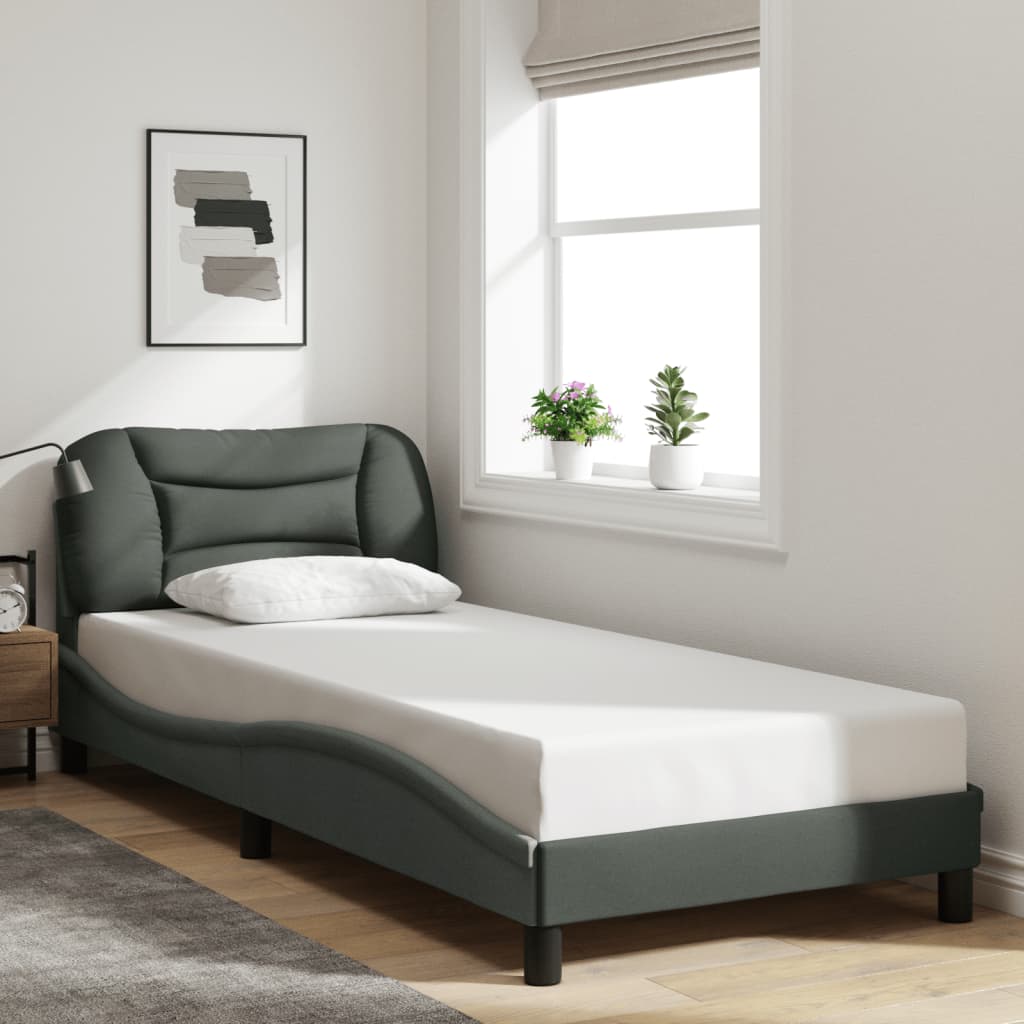 Cadre De Lit Sans Matelas Hvar Tissu