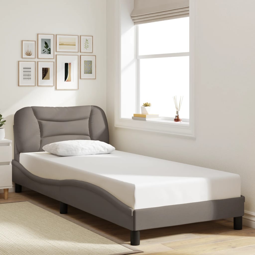 Cadre De Lit Sans Matelas Hvar Tissu