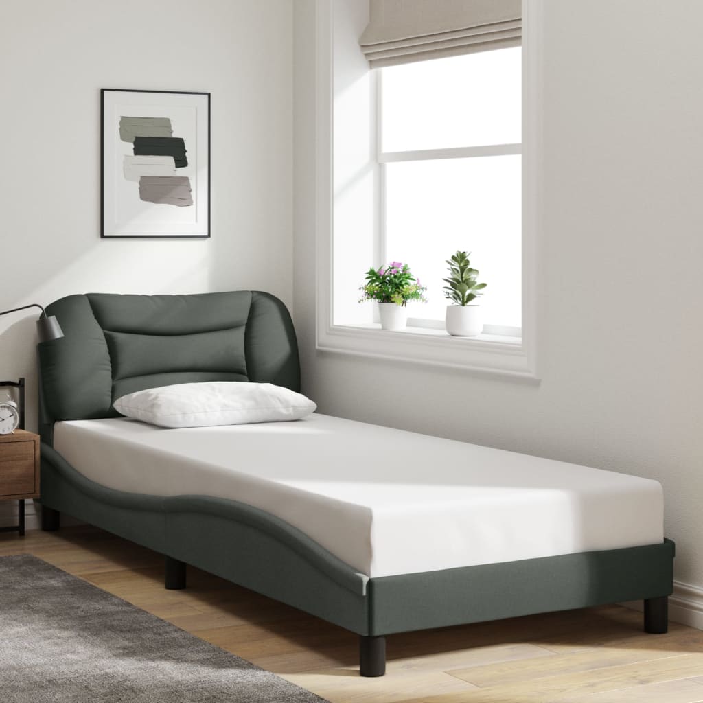 Cadre De Lit Sans Matelas Hvar Tissu