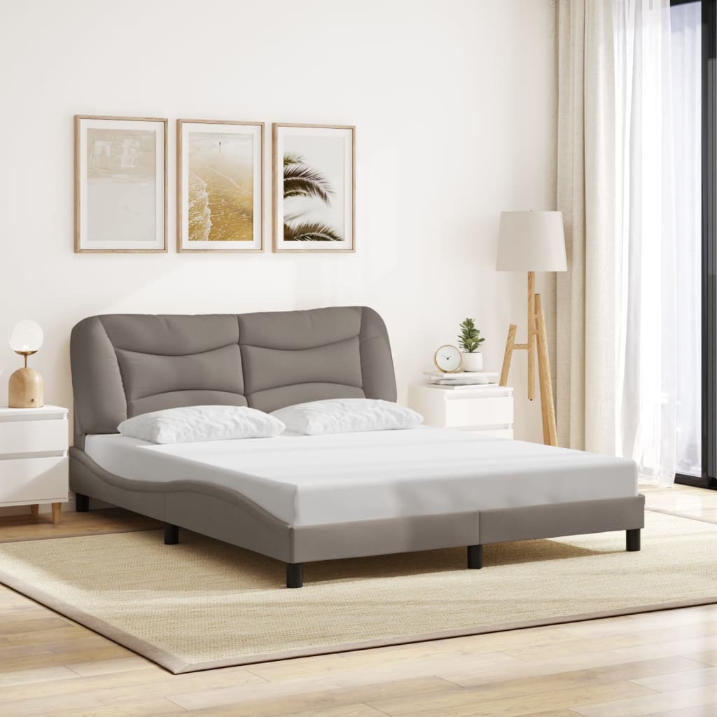 Cadre De Lit Sans Matelas Hvar Tissu