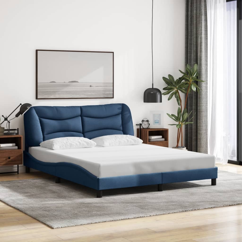 Cadre De Lit Sans Matelas Hvar Tissu