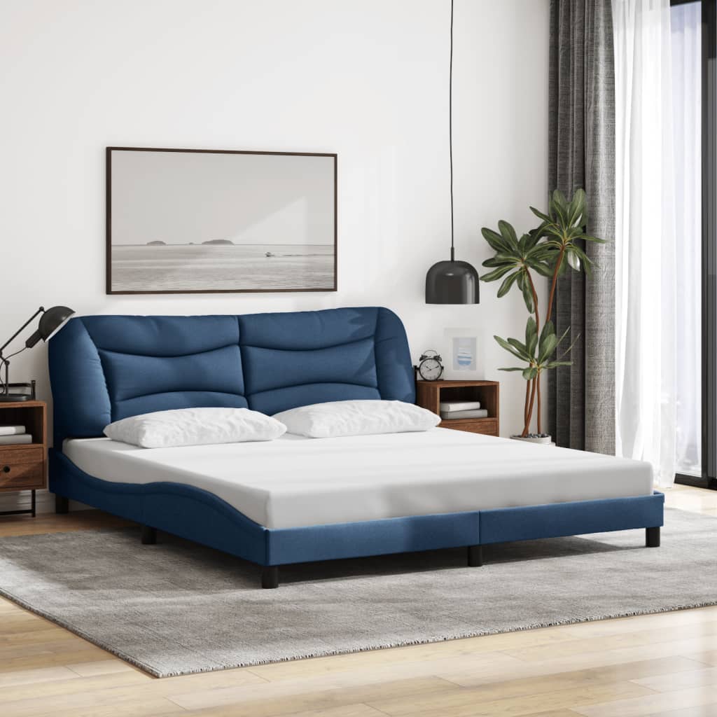 Cadre De Lit Sans Matelas Hvar Tissu