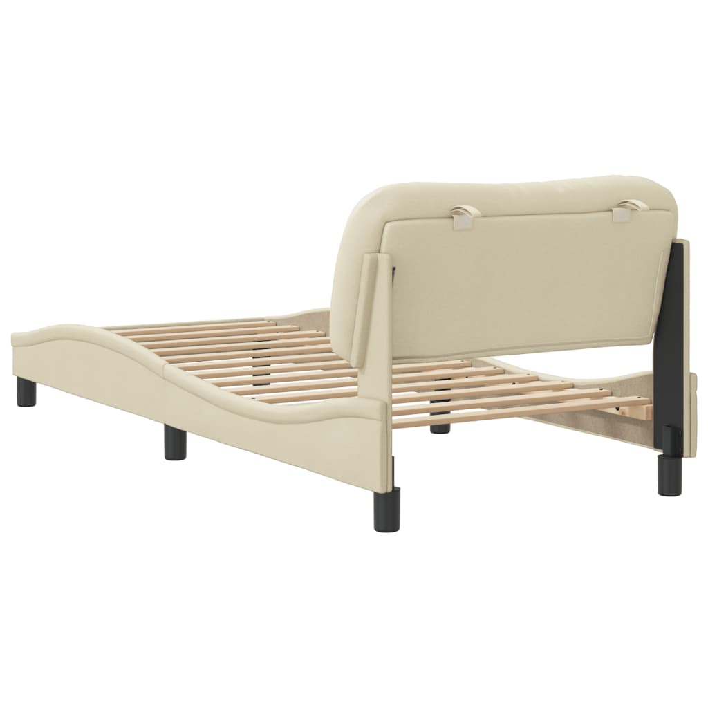 Cadre De Lit Avec Led Sans Matelas Hvar Tissu