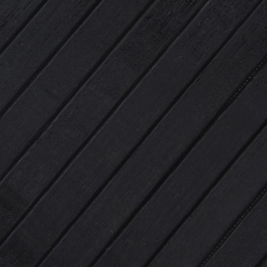 Tapis Rectangulaire Noir 70X100 Cm Bambou