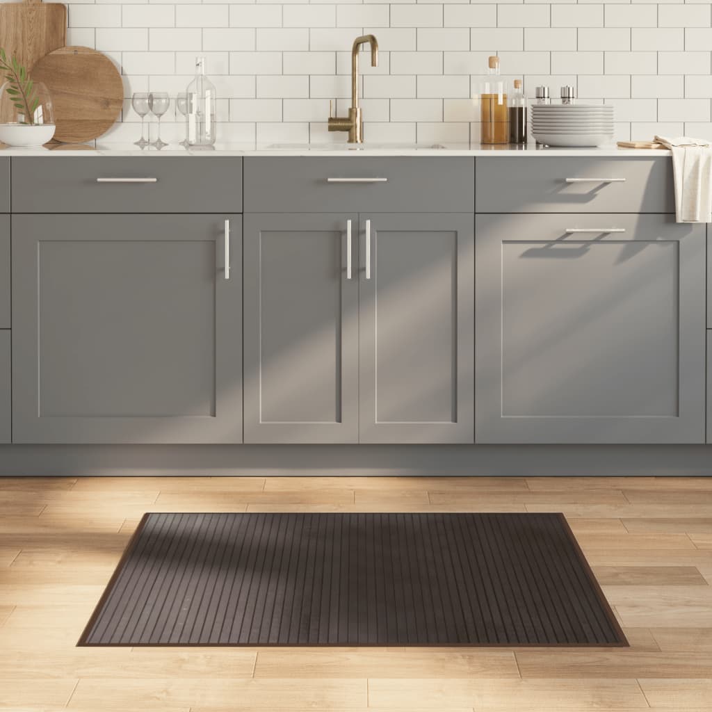 Tapis Rectangulaire Naturel Clair Bambou