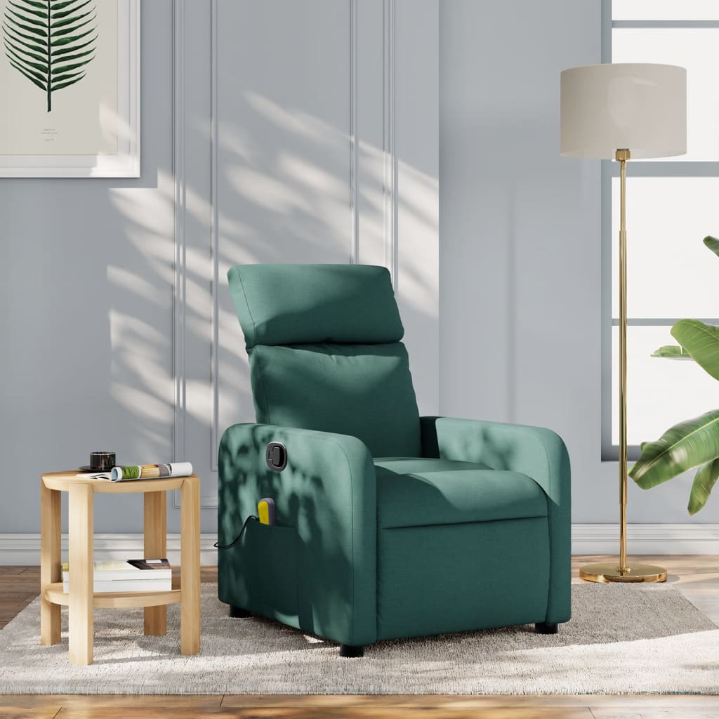Fauteuil Inclinable Tissu Vert Foncé