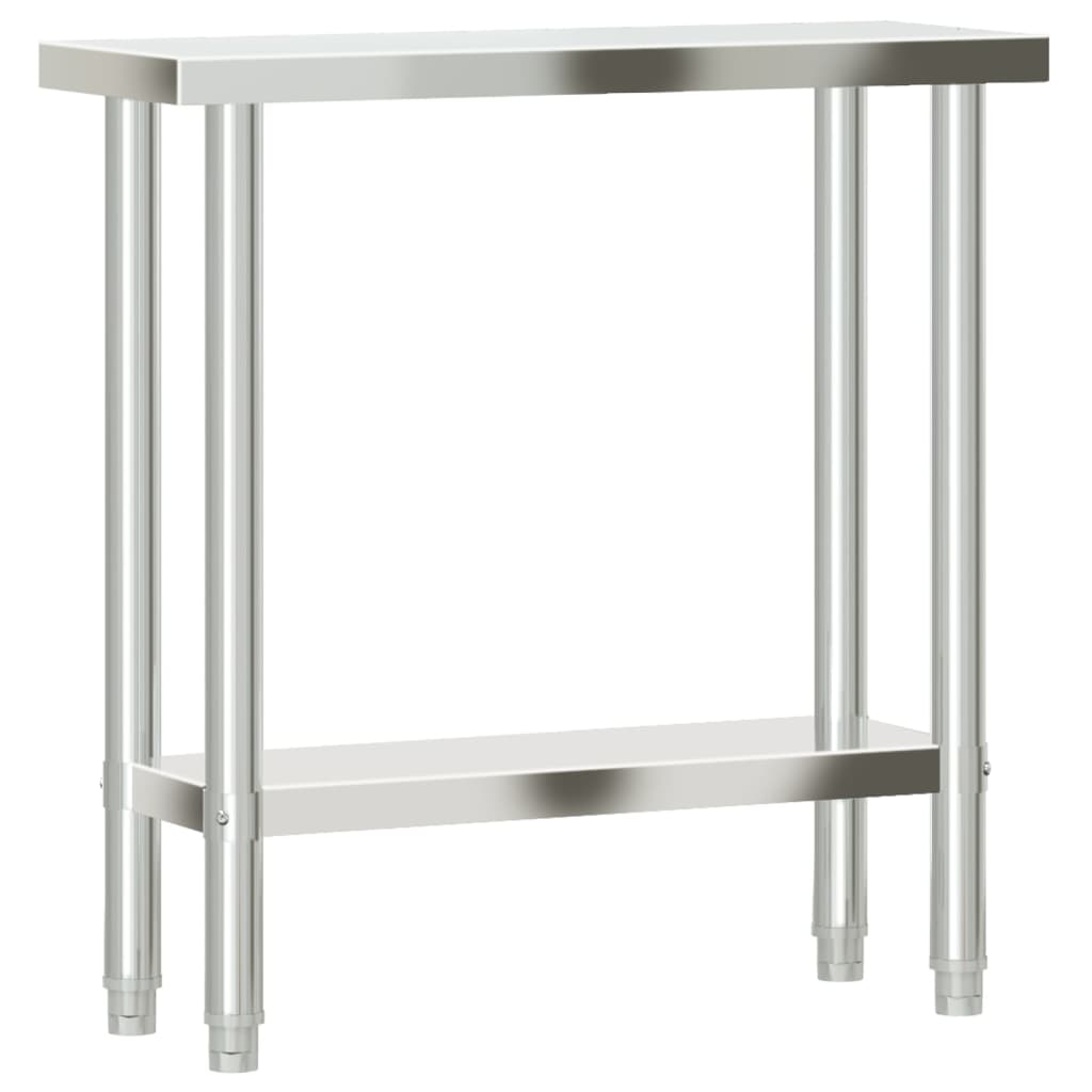 Table De Travail De Cuisine 82,5X30X85 Cm Acier Inoxydable