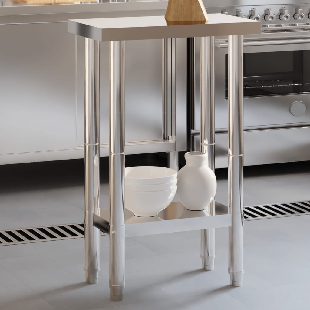 Table De Travail De Cuisine 82,5X30X85 Cm Acier Inoxydable