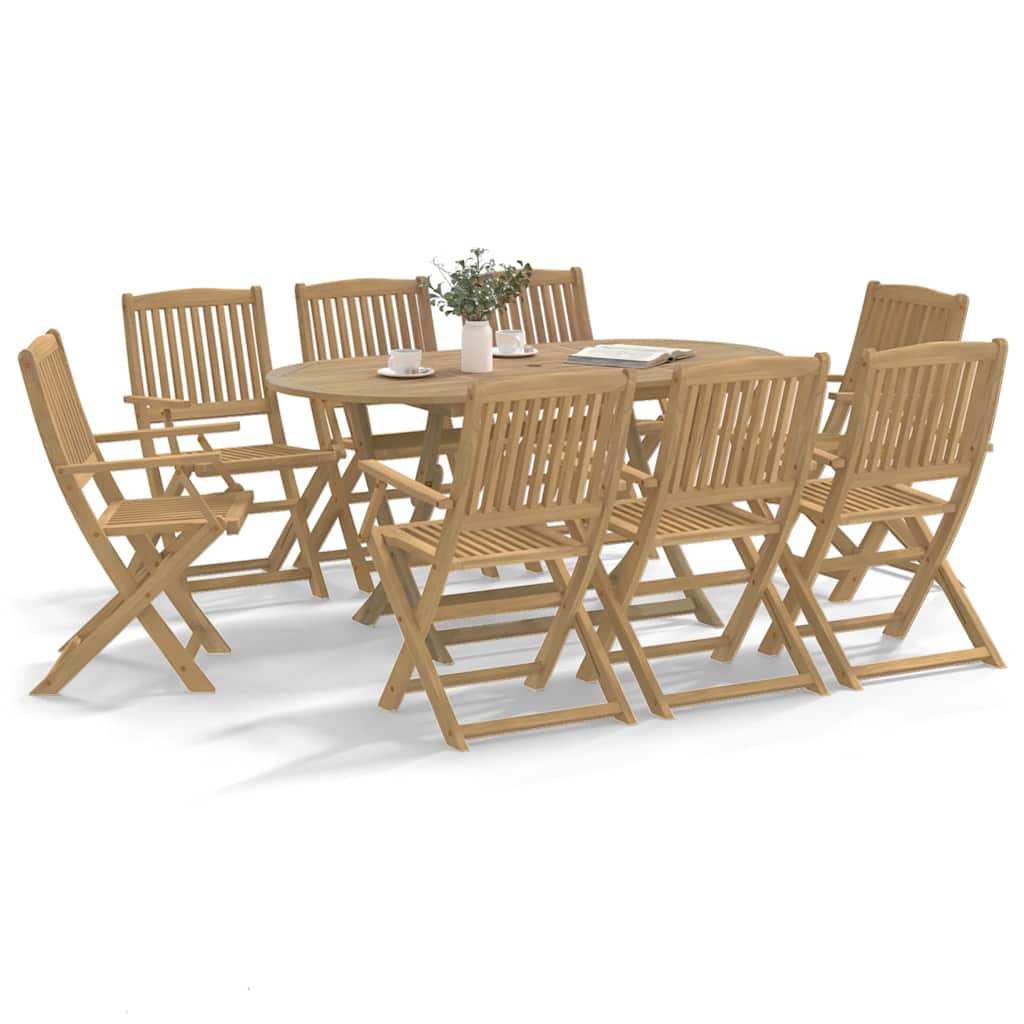 Chaises Pliantes, Lot De 2, 57 X 48,5 X 90 Cm, En Bois D'acacia Massif