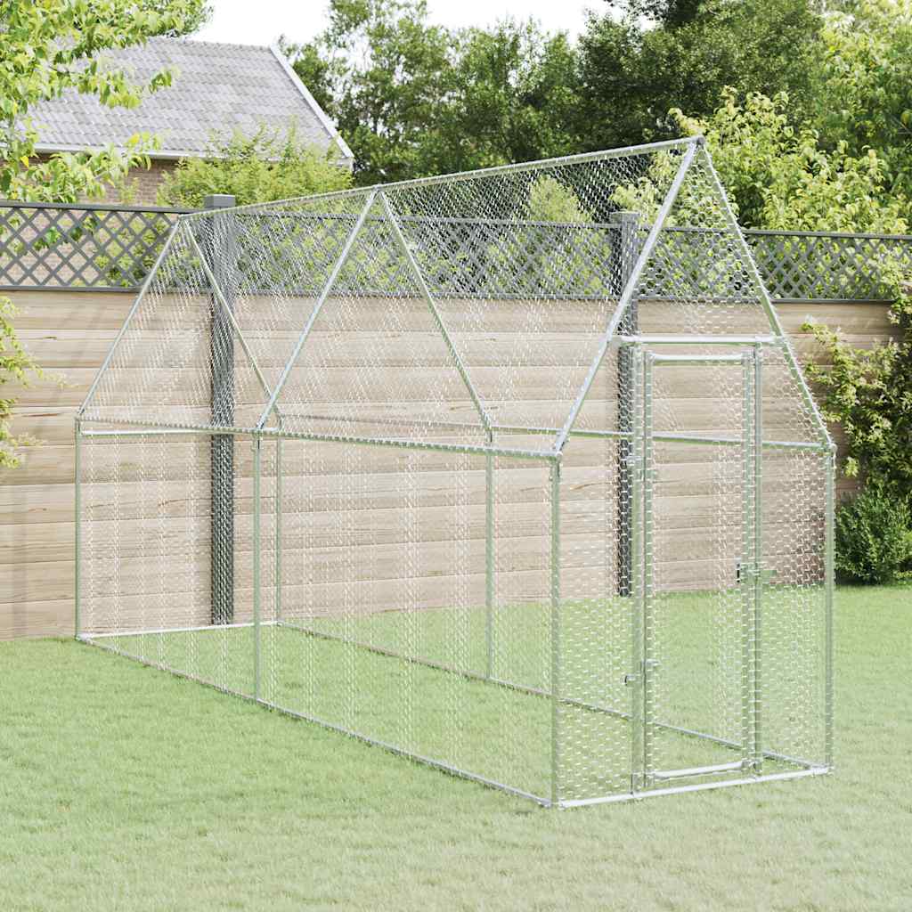 Cage Pour Poules Argenté Acier Galvanisé