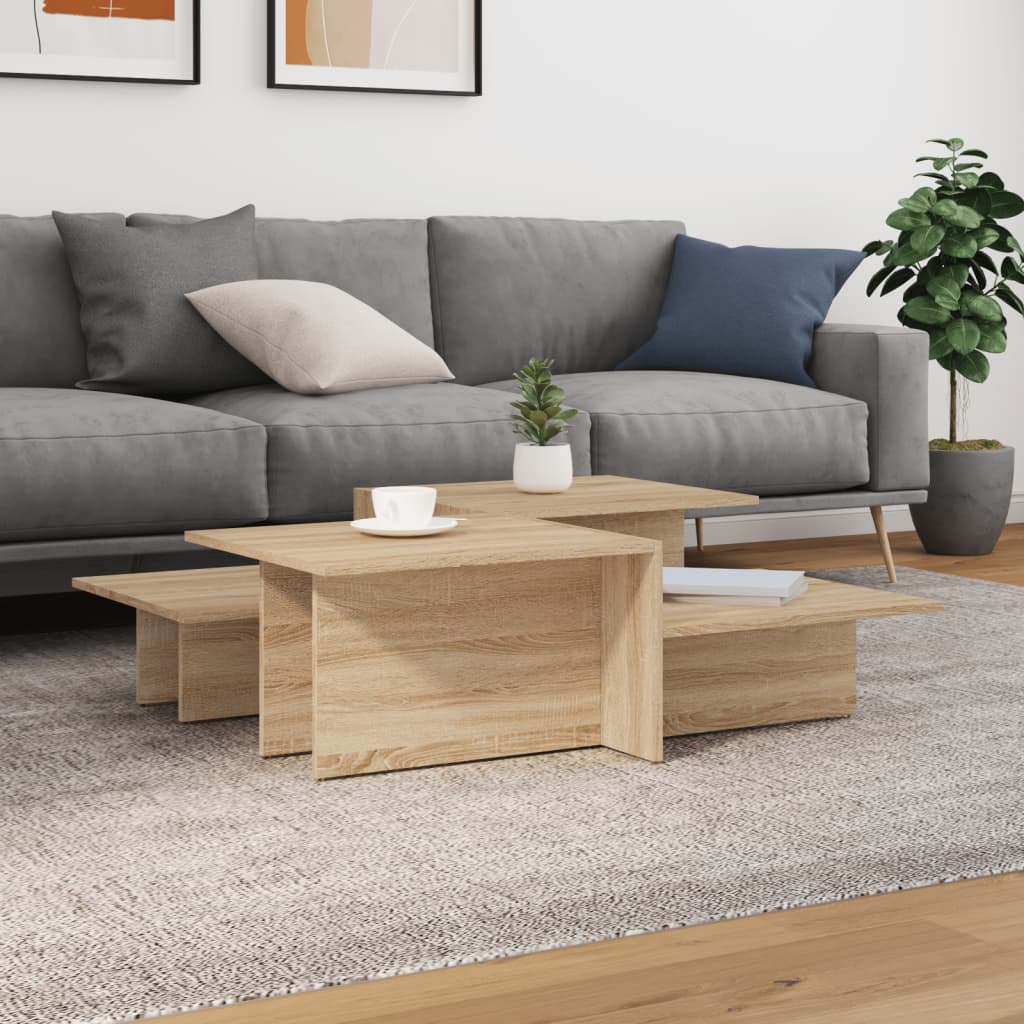 Tables Basses 2 Pcs Bois D'ingénierie