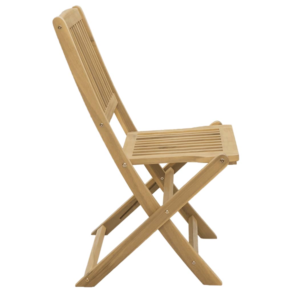 Chaises Pliantes, Lot De 2, 57 X 48,5 X 90 Cm, En Bois D'acacia Massif