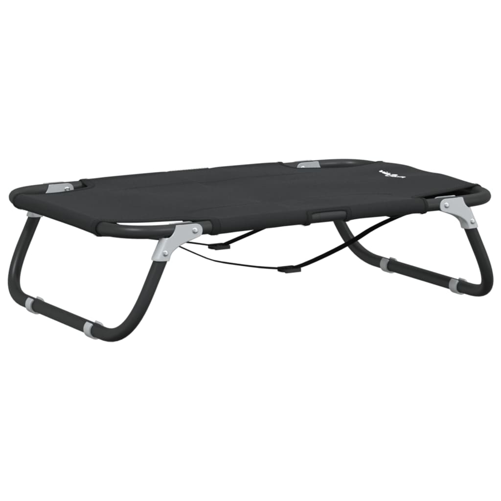 Lit Pour Chien Pliable Anthracite Tissu Oxford Et Acier