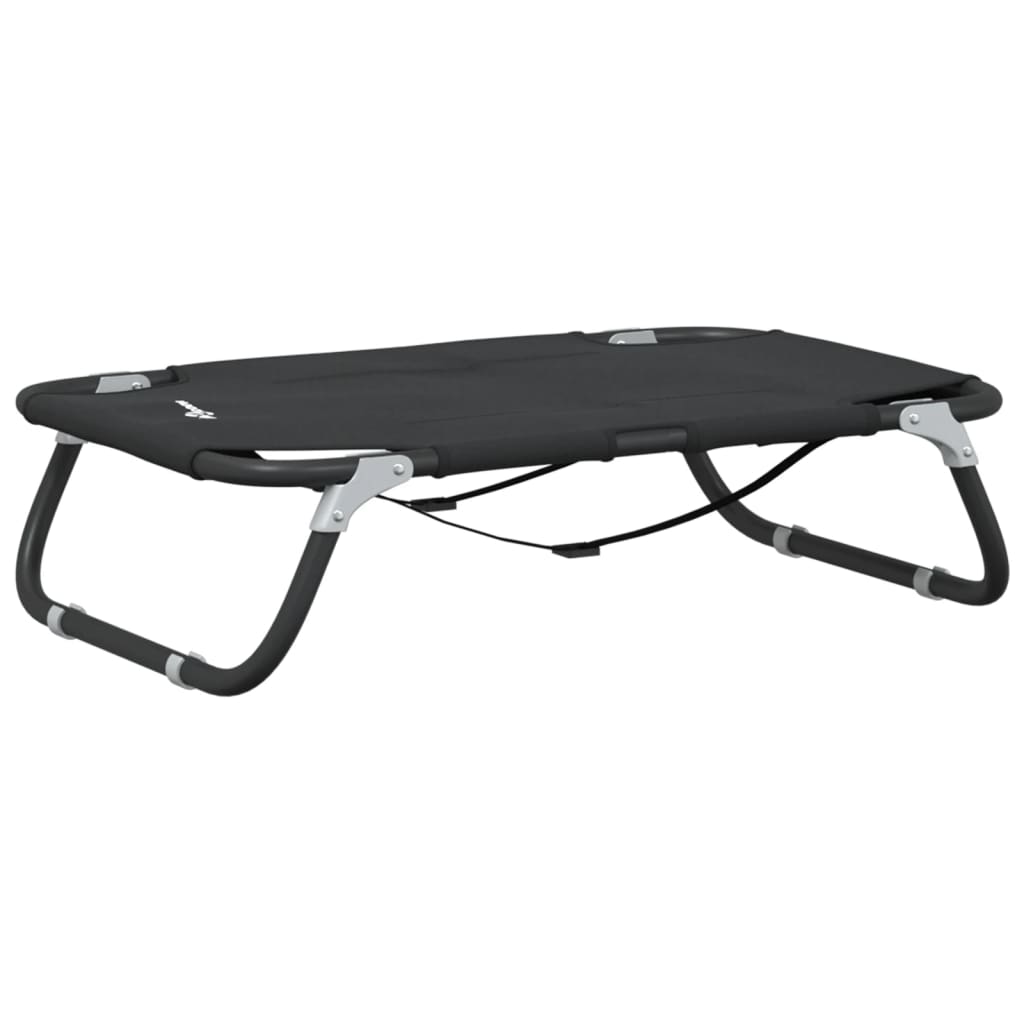 Lit Pour Chien Pliable Anthracite Tissu Oxford Et Acier