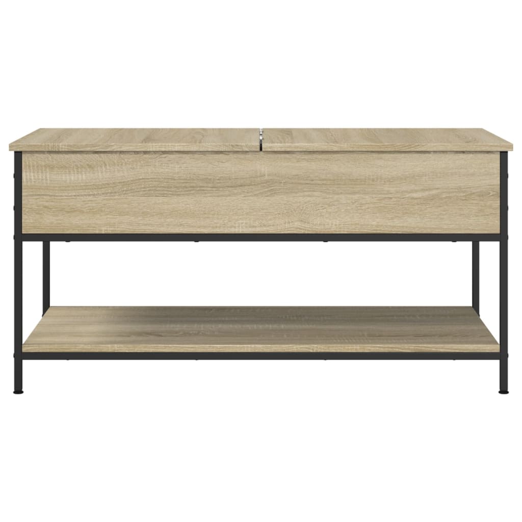 Table Basse 100X50X50Cm Bois D'ingénierie Et Métal