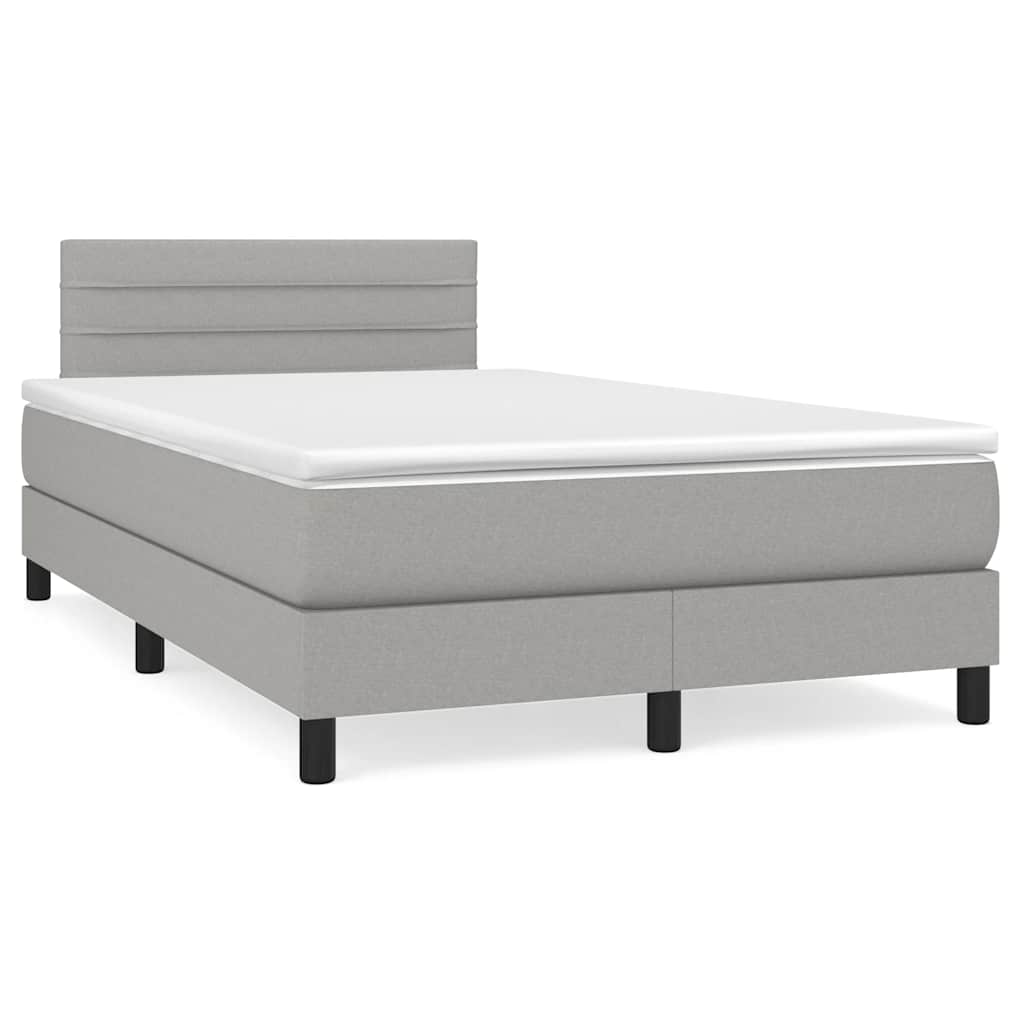 Lit À Ressorts Avec Tête De Lit Tissu