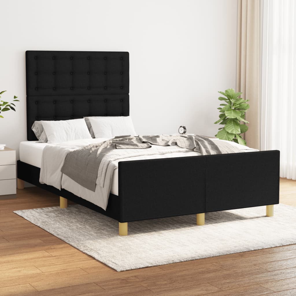 Cadre De Lit Avec Tête De Lit Tissu