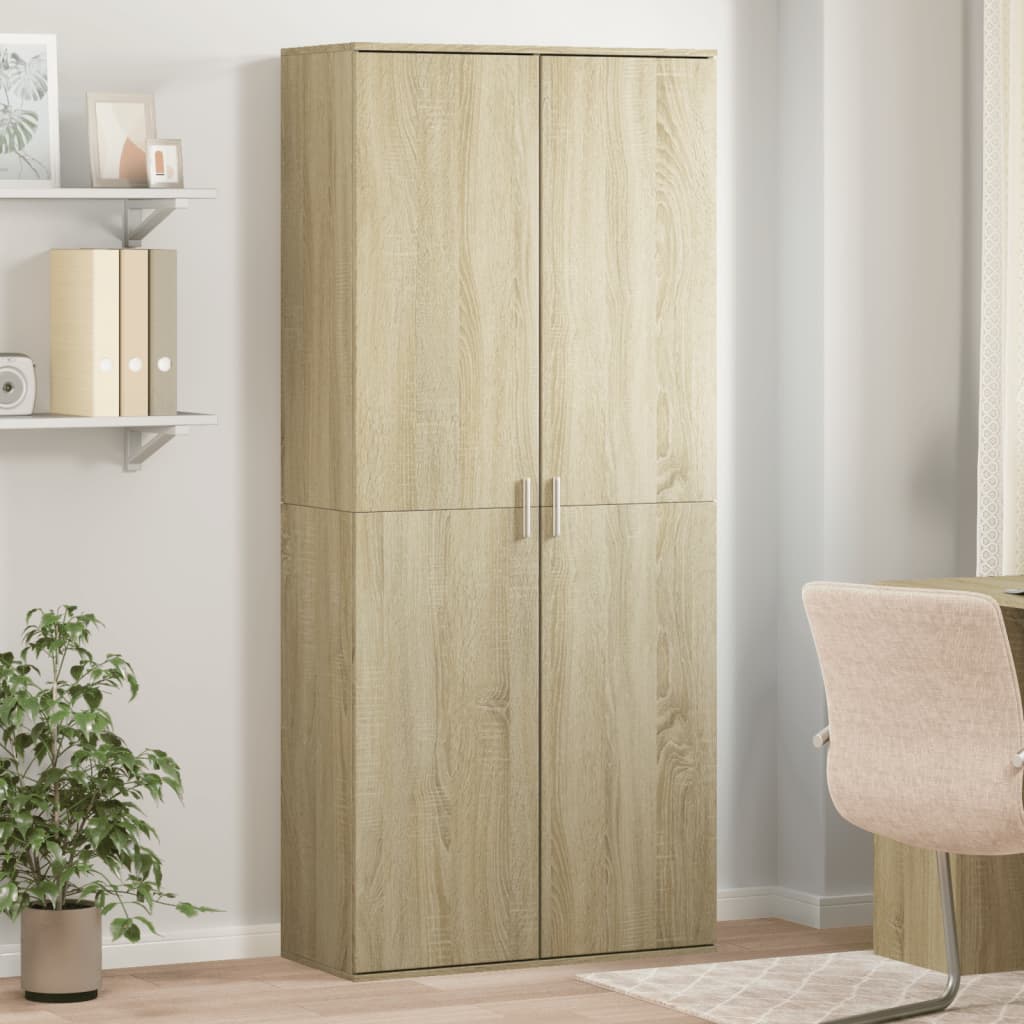 Buffet Haut 80X35X180 Cm Bois D'ingénierie