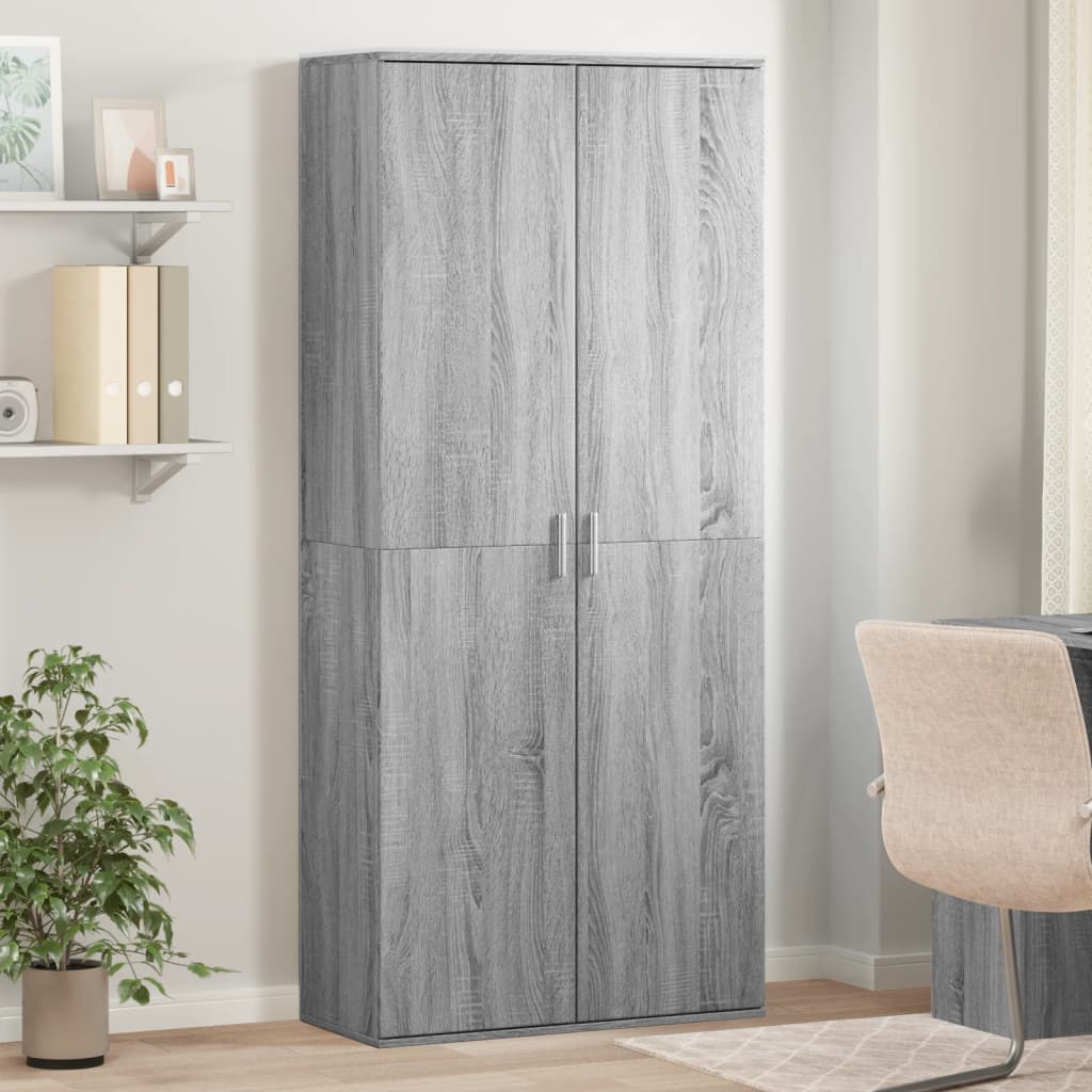 Buffet Haut 80X35X180 Cm Bois D'ingénierie