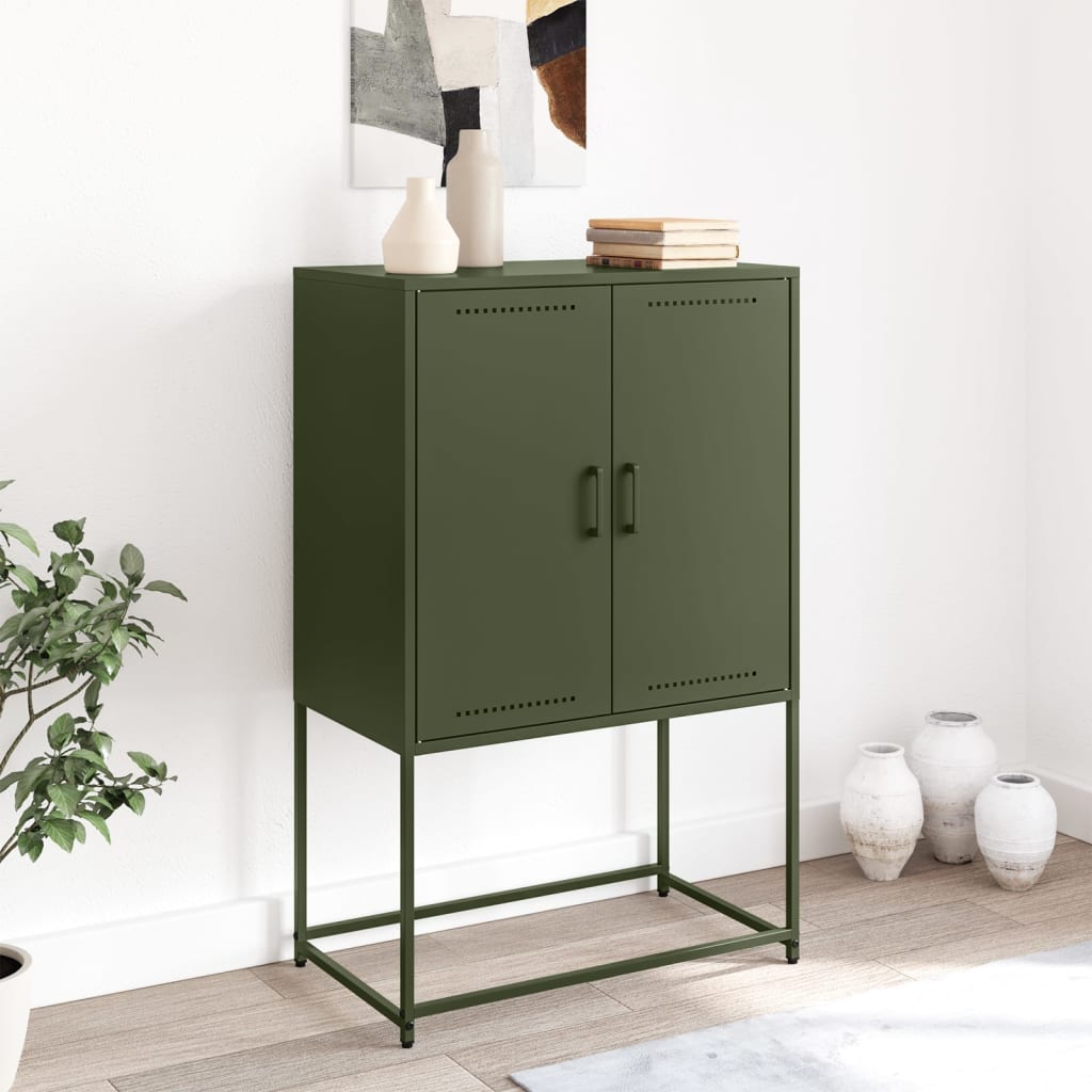 Buffet Haut Olive 68,5X38,5X107 Cm Acier