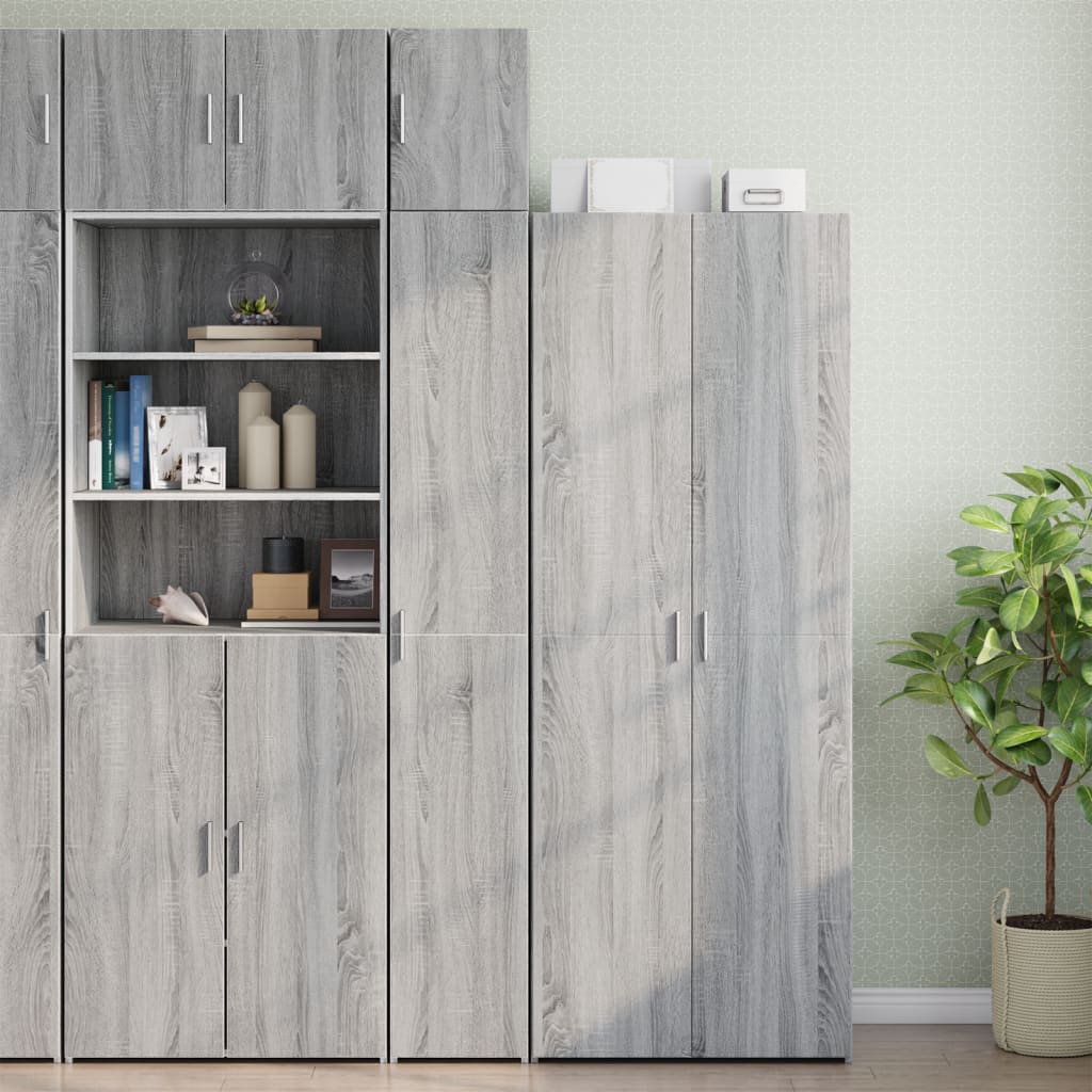 Armoire De Rangement Mince 30X42,5X225 Cm Sonoma Gris