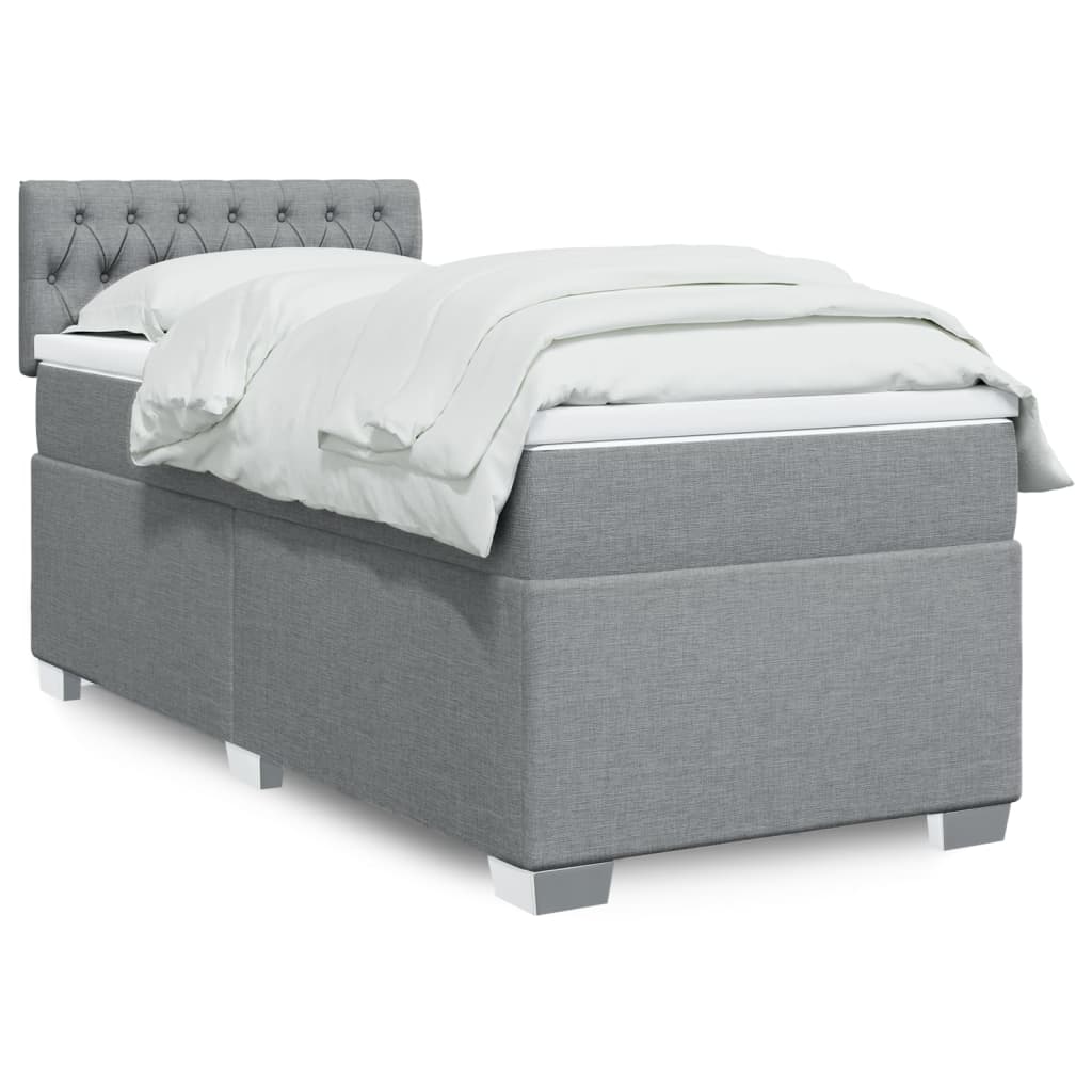 Lit Boxspring Avec Matelas Tissu