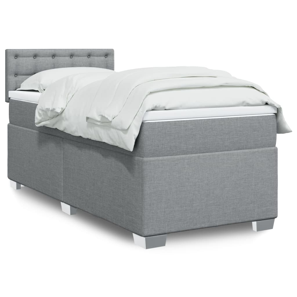 Sommier À Lattes De Lit Avec Matelas Tissu