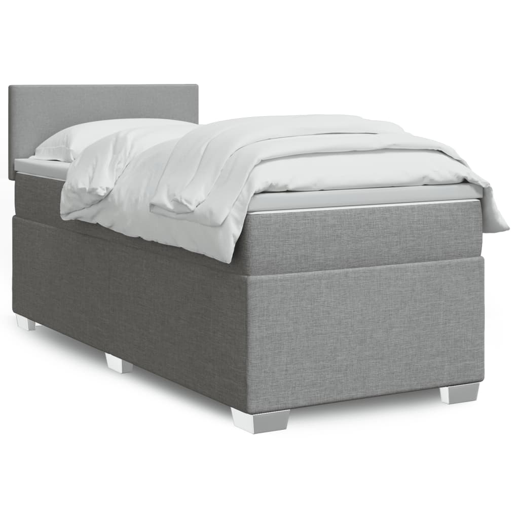 Lit Boxspring Avec Matelas Tissu