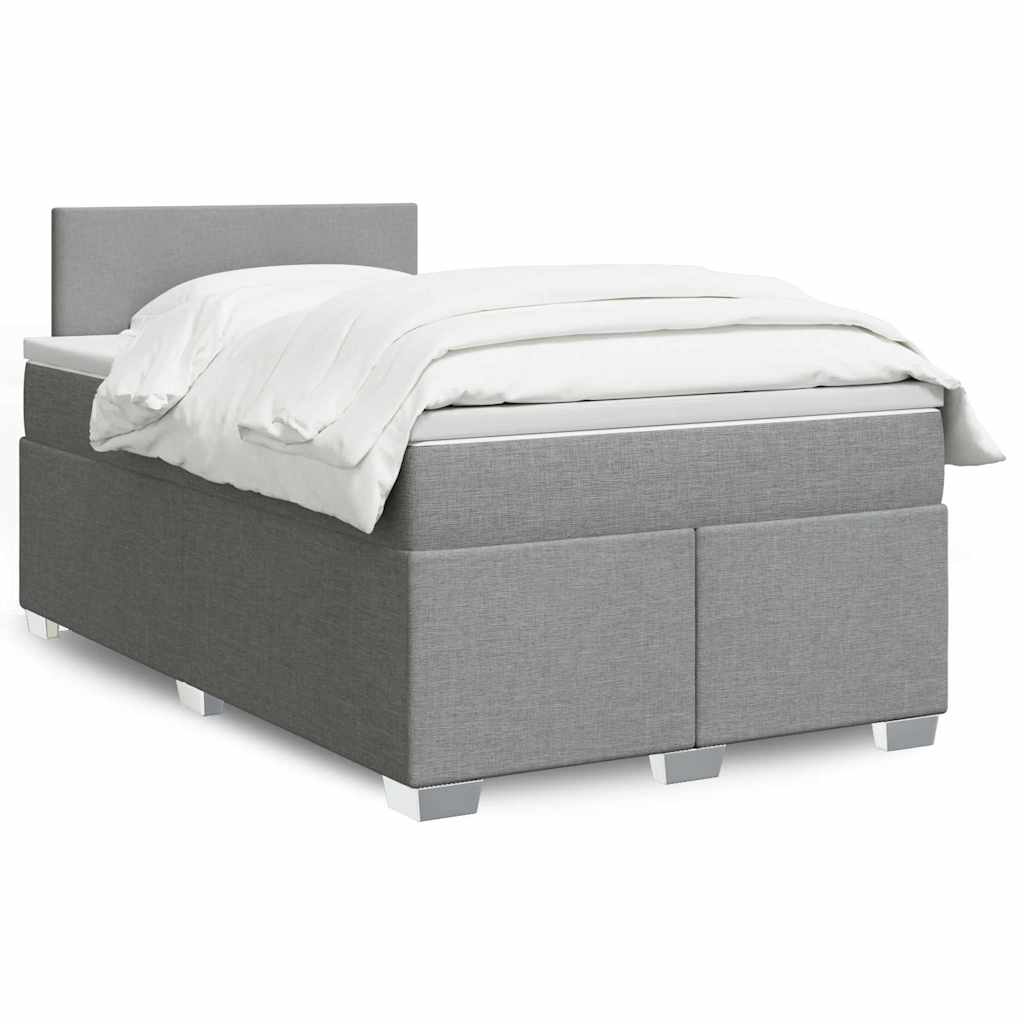 Lit Boxspring Avec Matelas Tissu