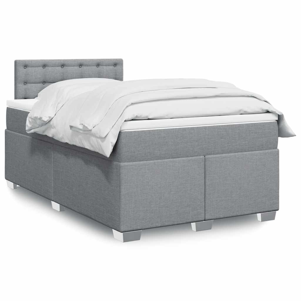 Lit Boxspring Avec Matelas Tissu