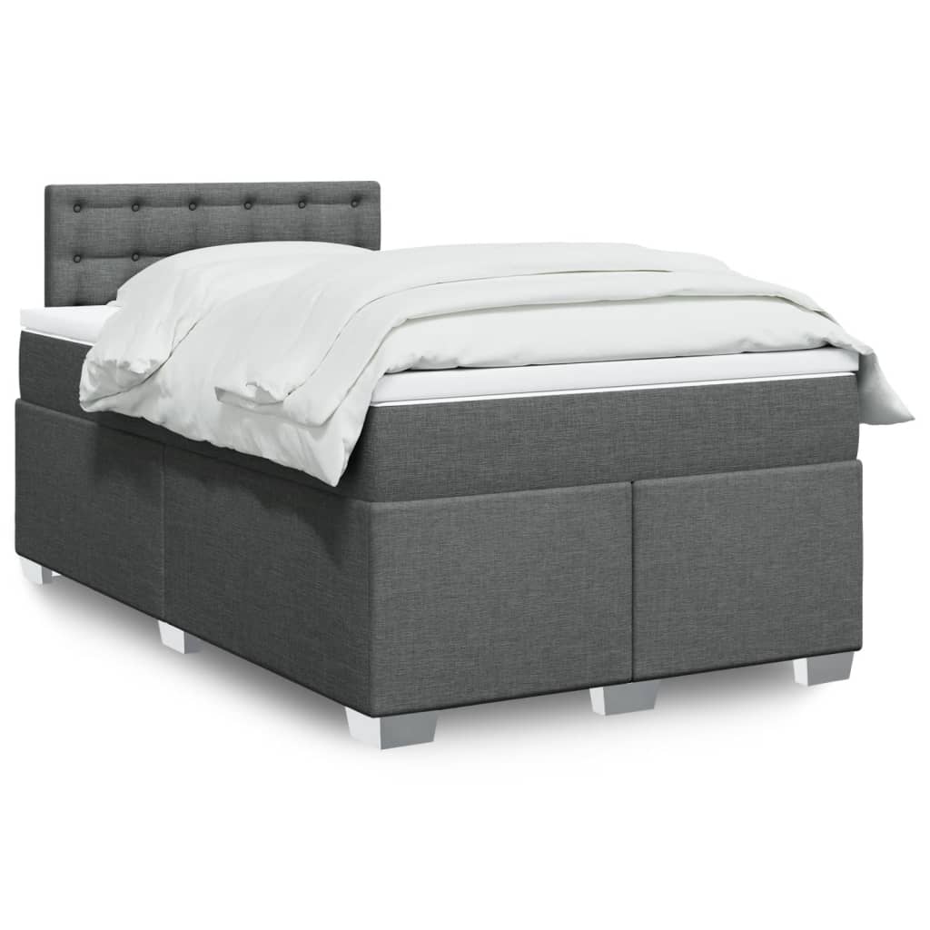 Lit Boxspring Avec Matelas Tissu