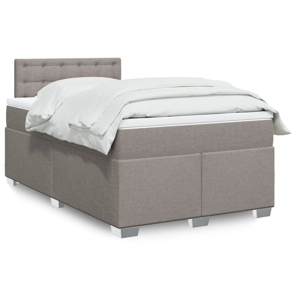 Lit Boxspring Avec Matelas Tissu