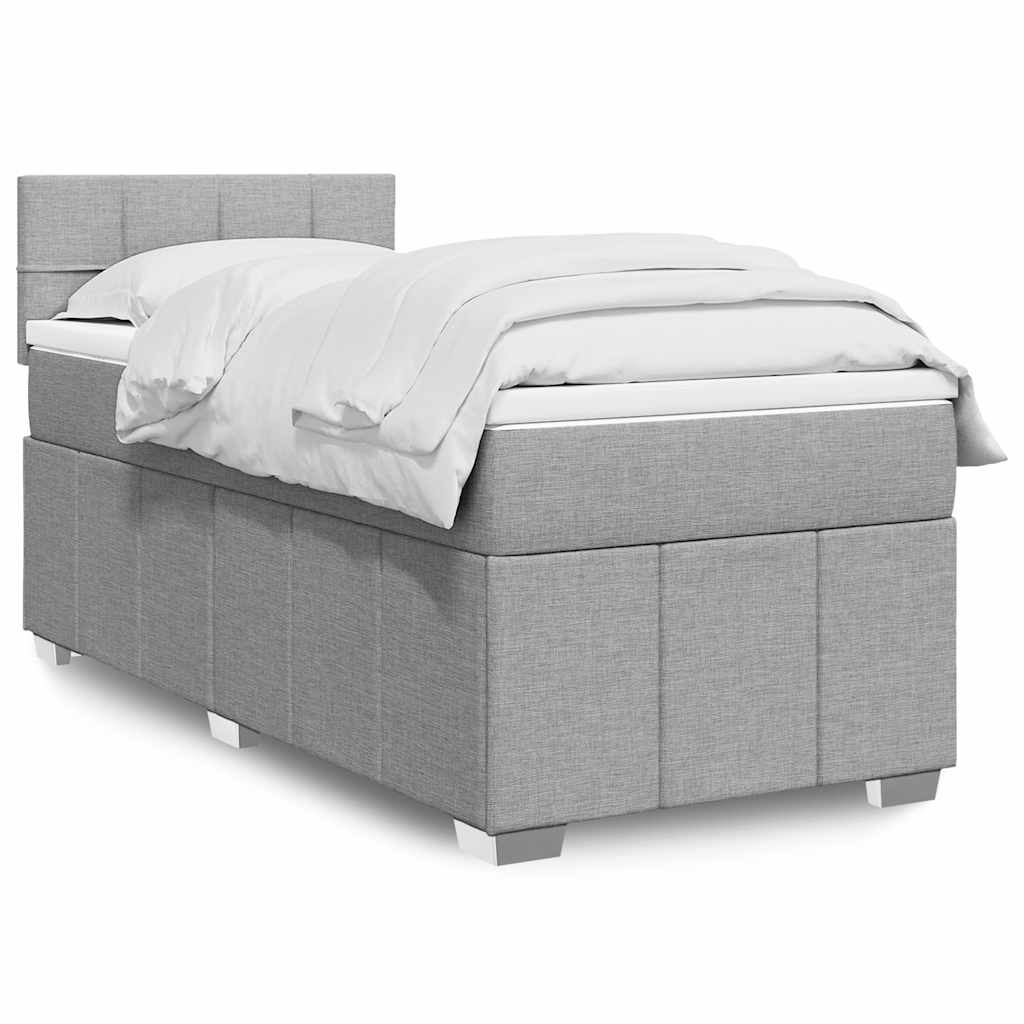 Sommier À Lattes De Lit Avec Matelas 120X200Cm Tissu