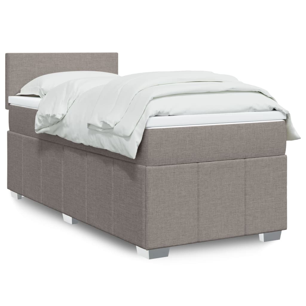 Sommier À Lattes De Lit Avec Matelas 120X200Cm Tissu